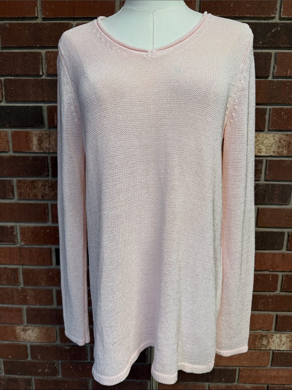 J. McLaughlin Pale Pink Callum Knit Sweater Size Medium